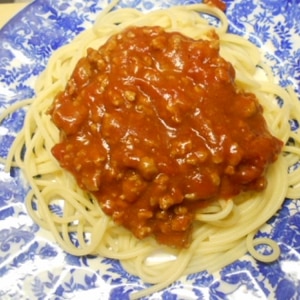 ケチャップで☆簡単ミートソースパスタ